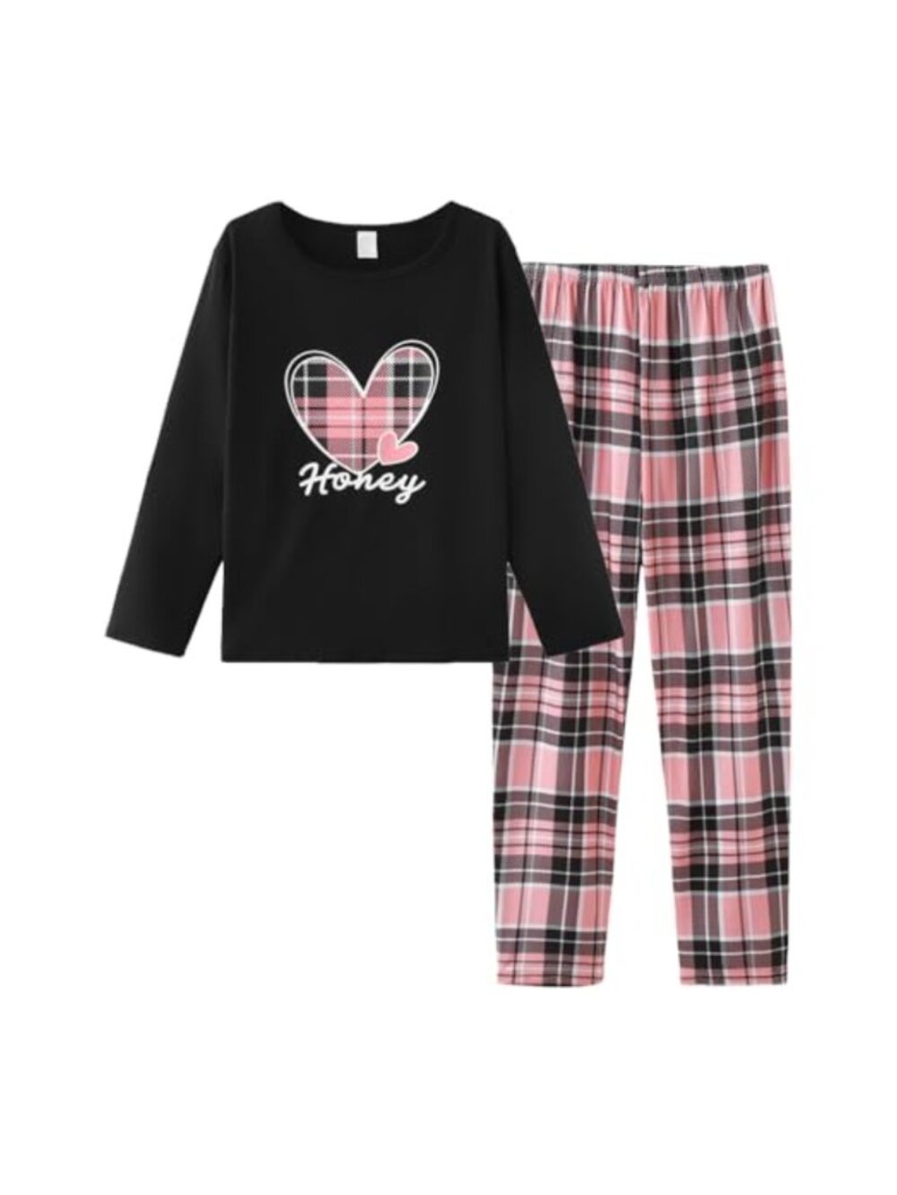 Womens Long Sleeve Pajama Set 2 Piece Lounge Sleepwear Soft Polyester